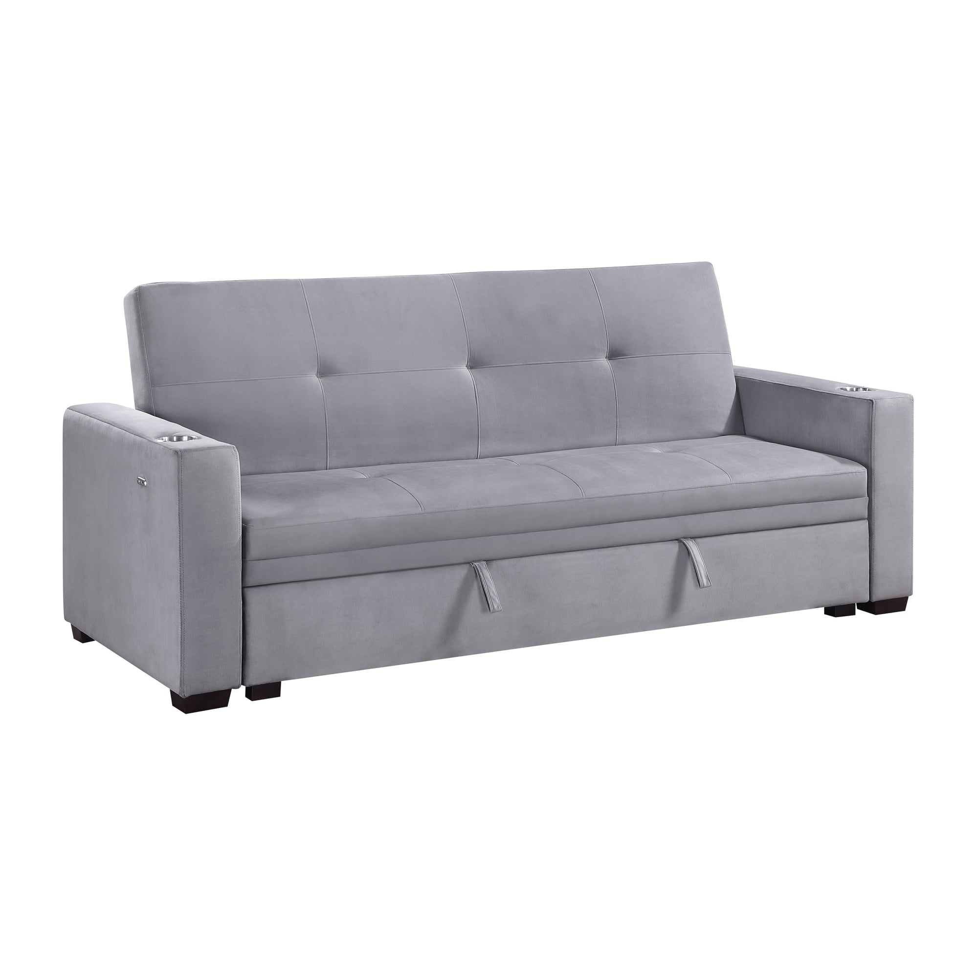 Kentia Velvet Convertible Futon Sofa