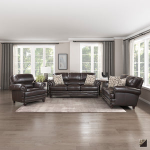 Mariposa 3-Piece Breathable Faux Leather Living Room Sofa Set