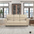 Ionia Leather Match Living Room Sofa