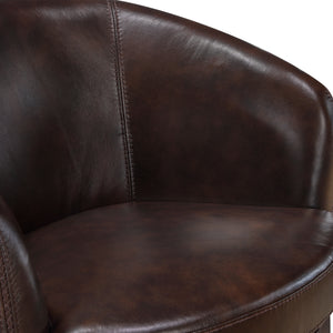 Ellis Leather Swivel Chair
