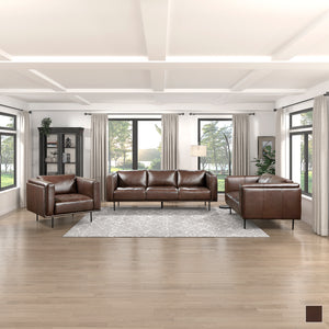 Nottawa 3-Piece Leather Living Room Sofa Set