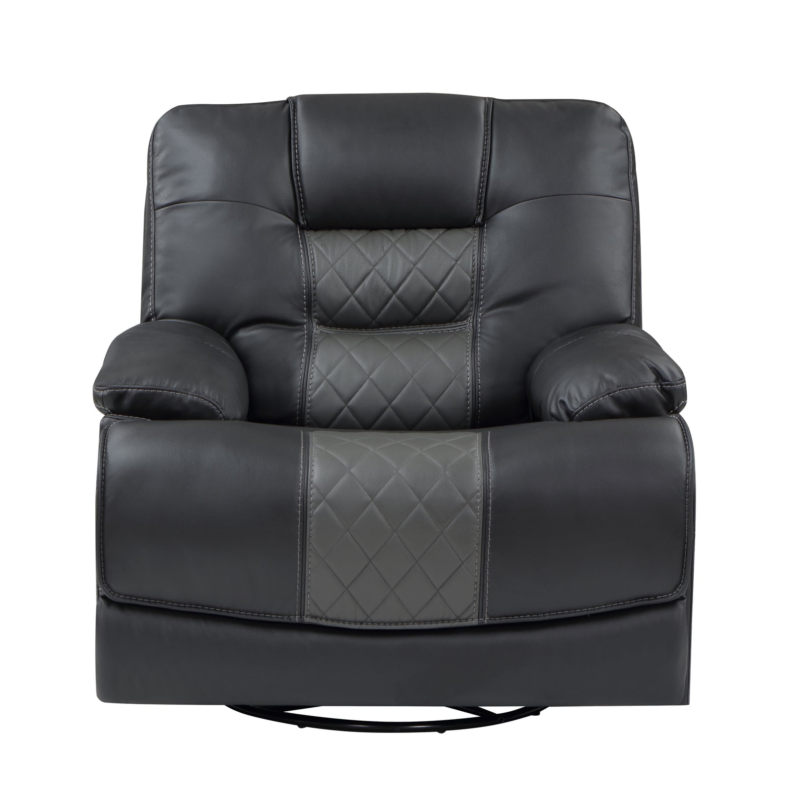 Emory Breathable Faux Leather Swivel Glider Reclining Chair