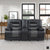 Emory Breathable Faux Leather Manual Double Glider Reclining Loveseat