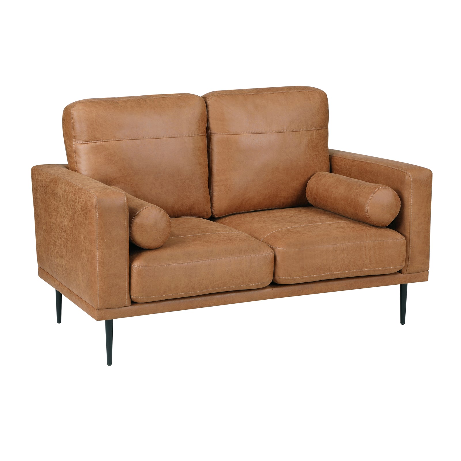 Antler Polished Microfiber Living Room Loveseat