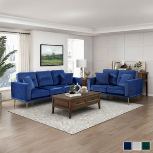 Valleton 2-Piece Velvet Living Room Sofa Set