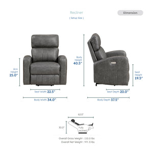 Antonio Faux Leather Power Lift Chair