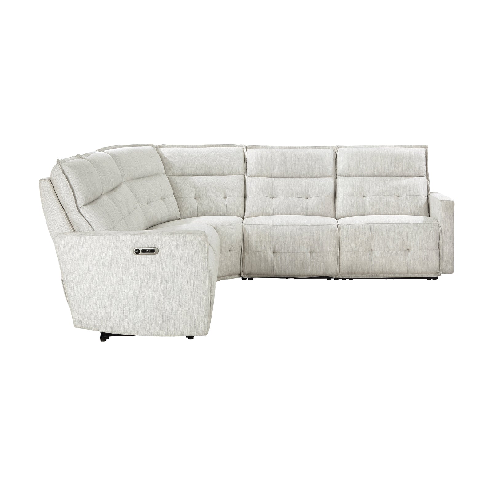 Autrey 5-Piece Fabric Modular Power Reclining Sectional
