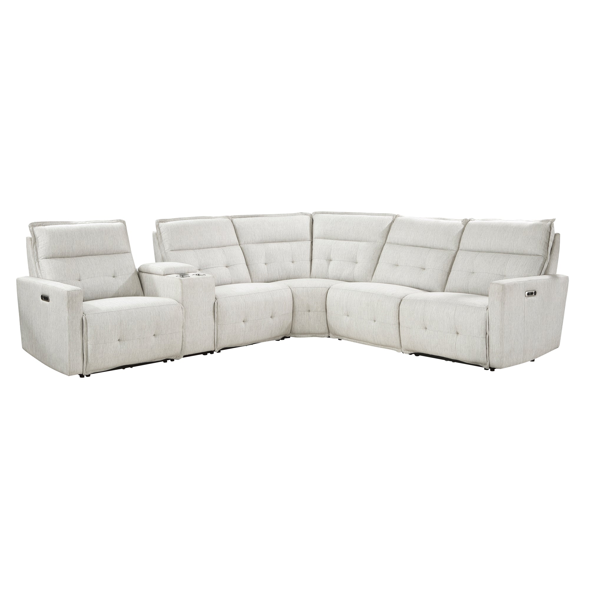Autrey 6-Piece Fabric Modular Power Reclining Sectional