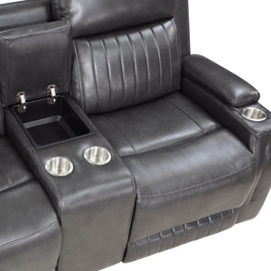 Nemesia 3-Piece Faux Leather Manual Reclining Sofa Set