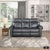 Chesky Breathable Faux Leather Manual Double Reclining Sofa