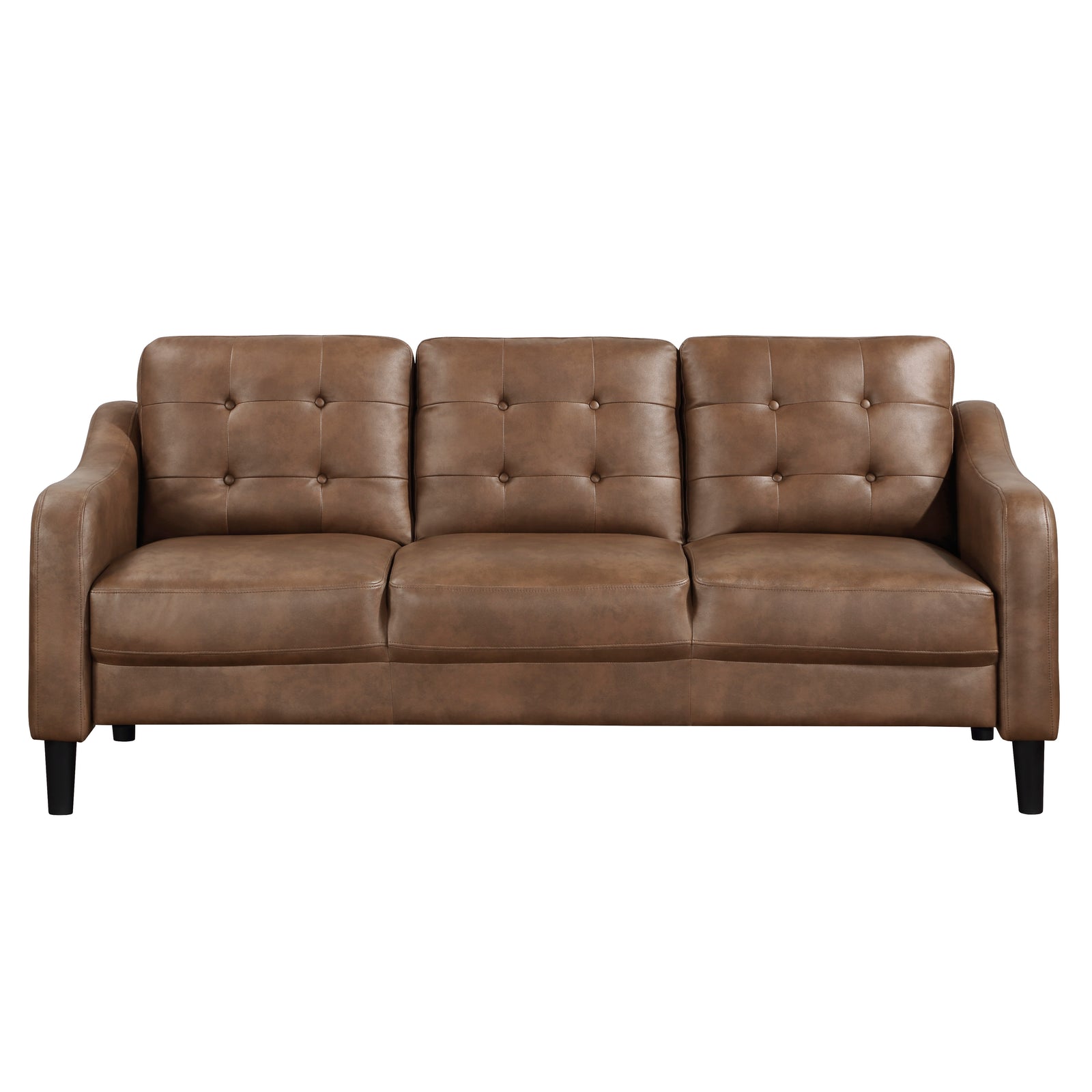 Reagan Polished Microfiber Living Room Sofa