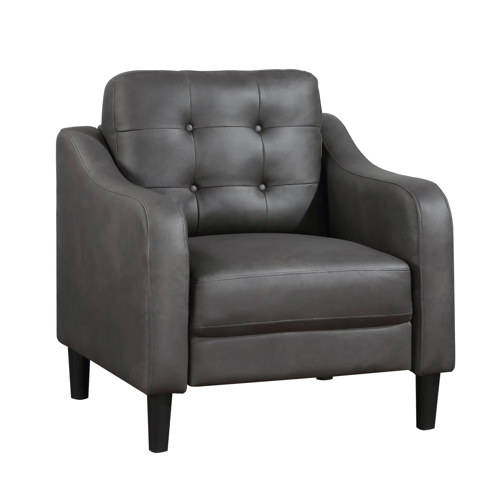 Reagan Polished Microfiber Living Room Chair