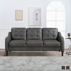 Reagan Polished Microfiber Living Room Sofa