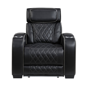 Luminate 3-Piece Faux Leather Living Room Sofa Set