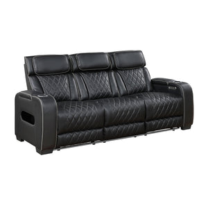 Luminate 2-Piece Faux Leather Living Room Sofa Set