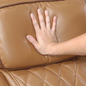 Ezra Faux Leather Power Reclining Chair with Power Headrest, Cup holders and Storage Arms