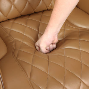 Ezra Faux Leather Power Reclining Chair with Power Headrest, Cup holders and Storage Arms