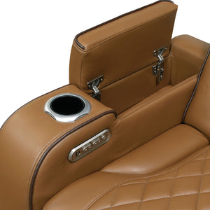 Luminate 2-Piece Faux Leather Living Room Sofa Set