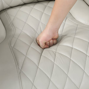 Ezra Faux Leather Power Reclining Chair with Power Headrest, Cup holders and Storage Arms