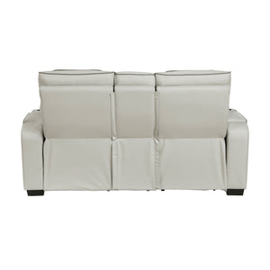 Luminate 2-Piece Faux Leather Living Room Sofa Set
