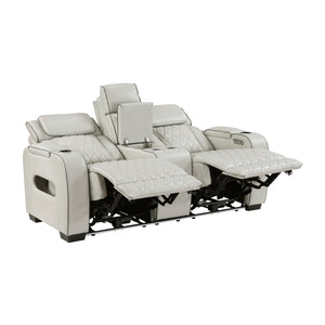 Luminate 2-Piece Faux Leather Living Room Sofa Set