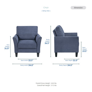 Felix Textured Fabric Living Room Chair