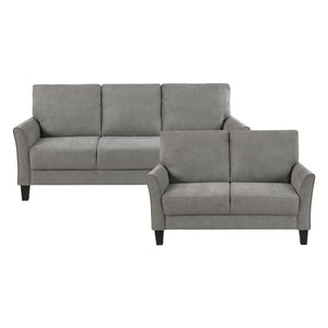 Felix 2-Piece Textured Fabric Living Room Sofa Set