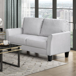 Felix Textured Fabric Living Room Loveseat