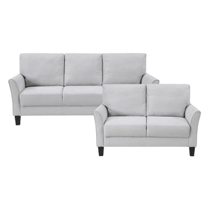 Felix 2-Piece Textured Fabric Living Room Sofa Set