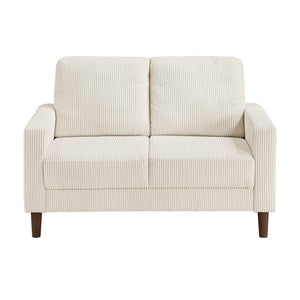 Caspian 2-Piece Corduroy Fabric Living Room Sofa Set