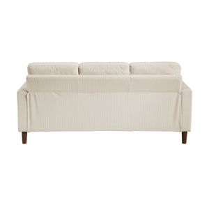 Caspian 2-Piece Corduroy Fabric Living Room Sofa Set