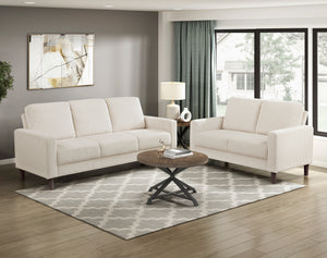Caspian 2-Piece Corduroy Fabric Living Room Sofa Set