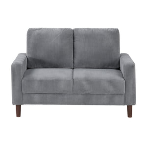 Caspian Corduroy Fabric Living Room Loveseat