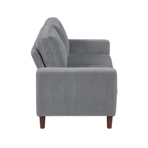 Caspian Corduroy Fabric Living Room Loveseat
