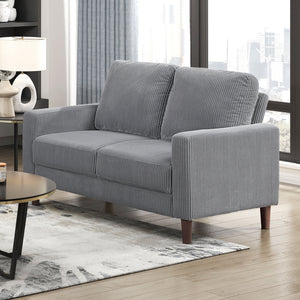 Caspian Corduroy Fabric Living Room Loveseat