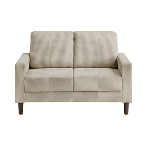 Caspian Corduroy Fabric Living Room Loveseat