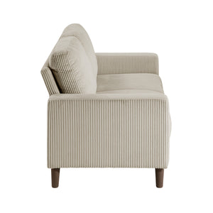 Caspian 2-Piece Corduroy Fabric Living Room Sofa Set