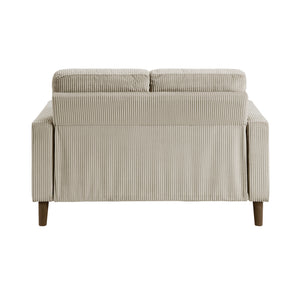 Caspian Corduroy Fabric Living Room Loveseat
