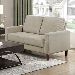 Caspian Corduroy Fabric Living Room Loveseat