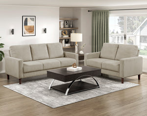 Caspian 2-Piece Corduroy Fabric Living Room Sofa Set