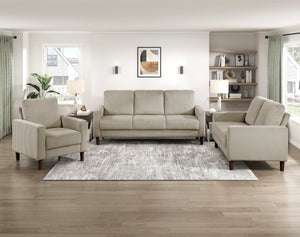 Caspian 3-Piece Corduroy Fabric Living Room Sofa Set