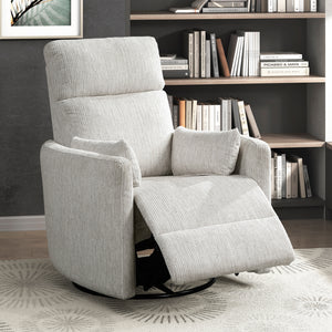 Abbeville Textured Microfiber Swivel Glider Reclining Chair