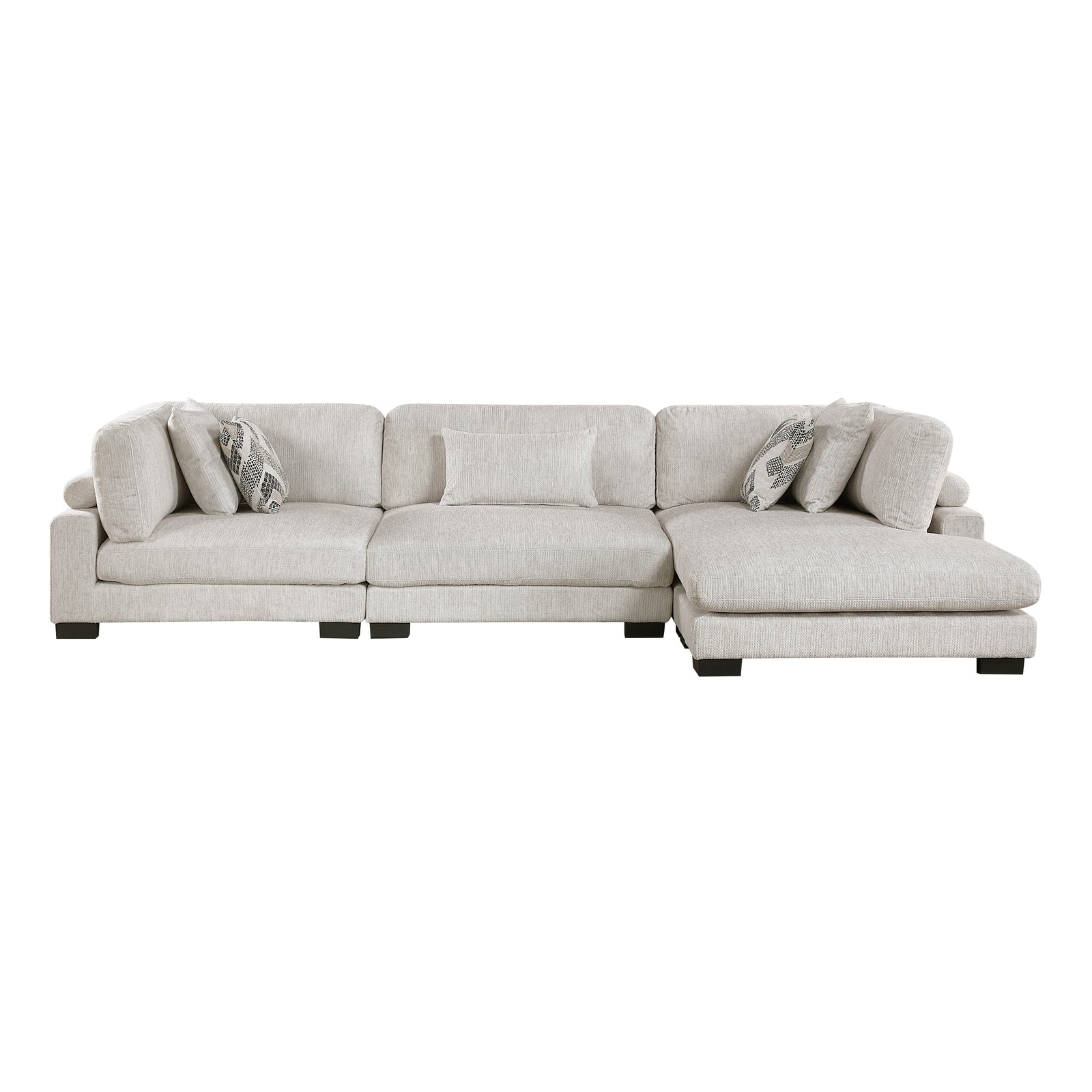 Abbeville 3-Piece Microfiber Modular Sectional Sofa with Chaise