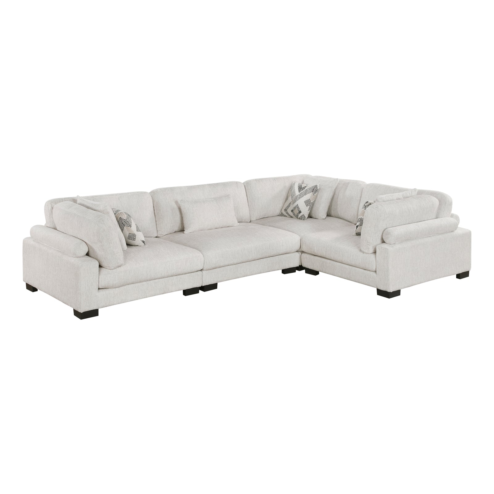 Abbeville 4-Piece Microfiber Modular Sectional Sofa (B)