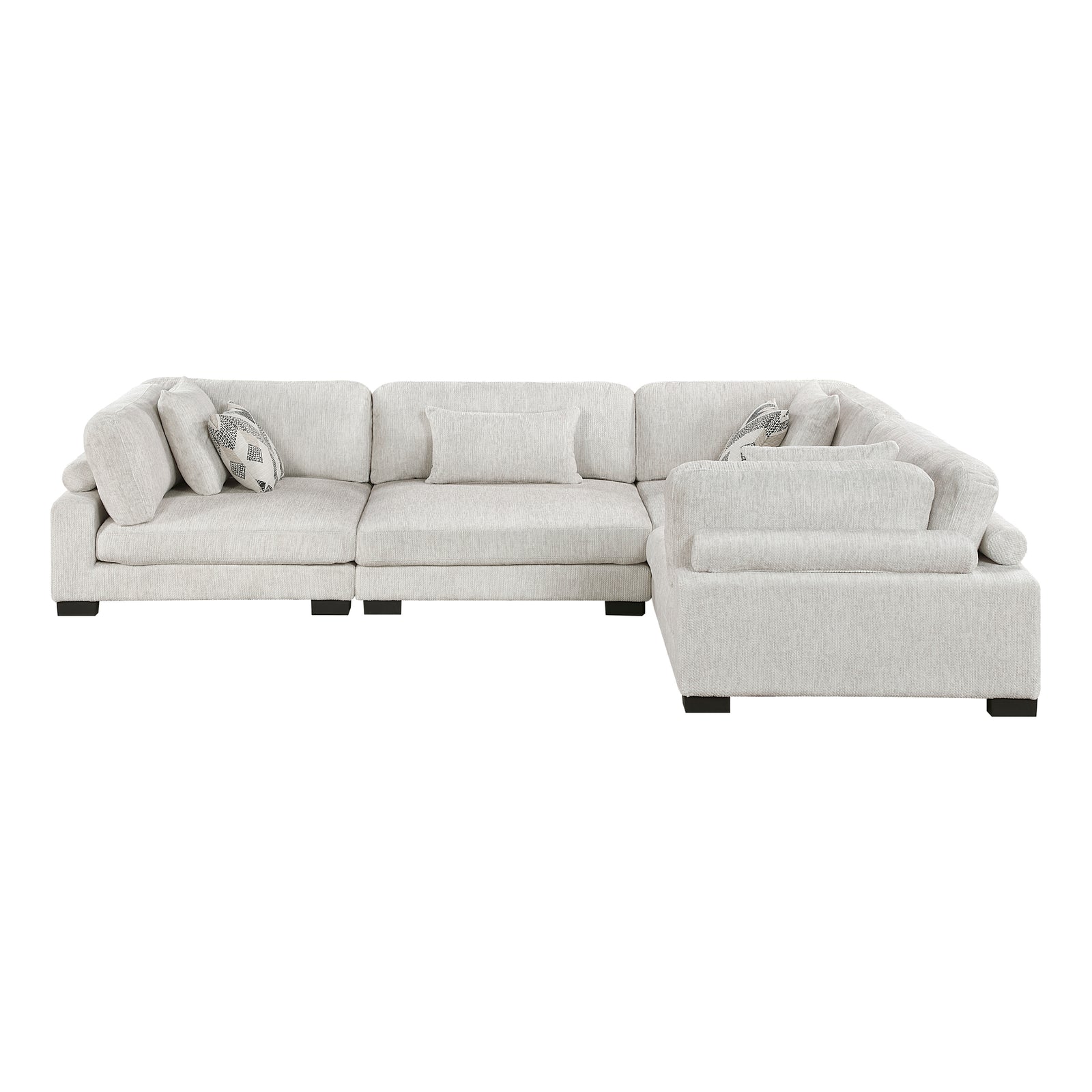 Abbeville 4-Piece Microfiber Modular Sectional Sofa (B)