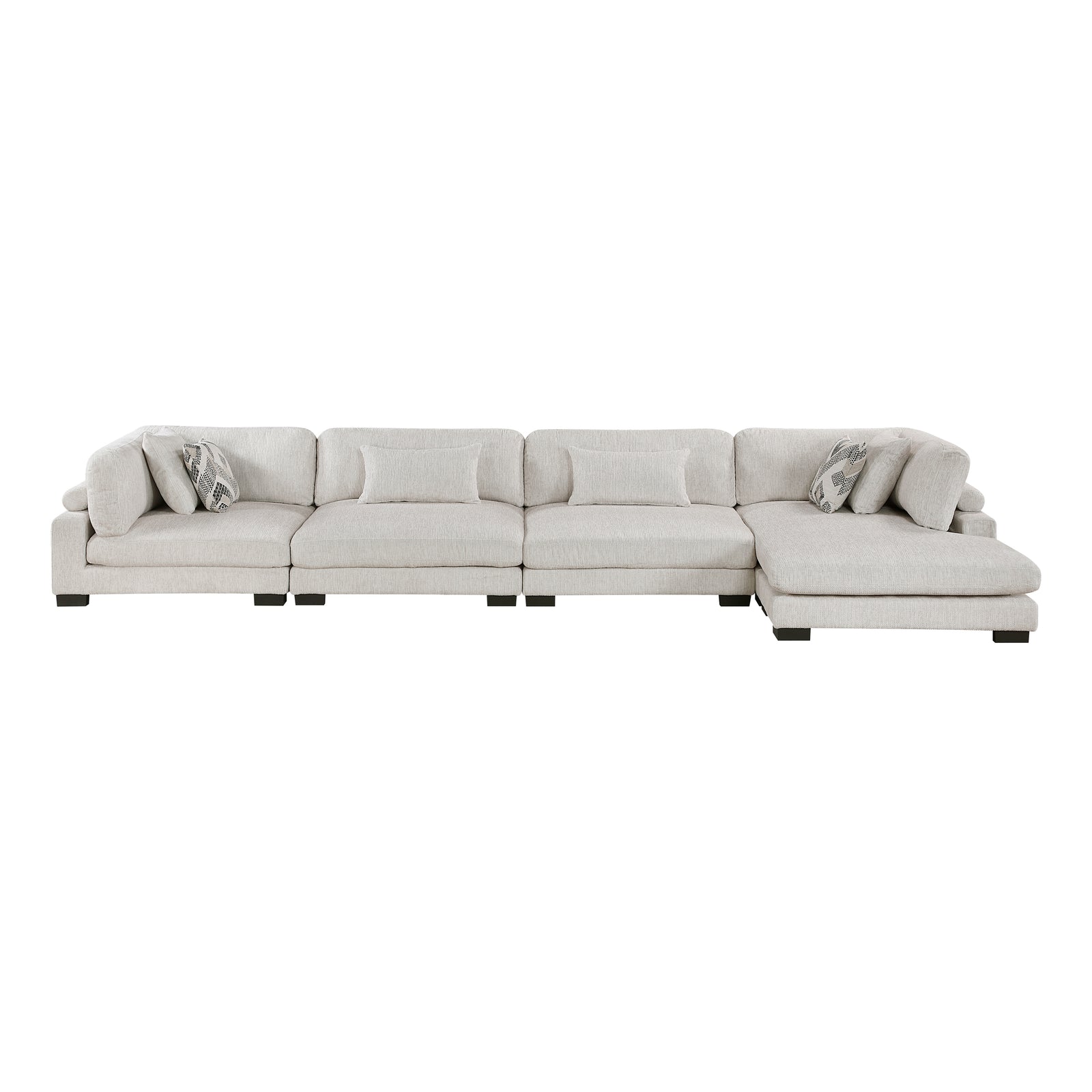Abbeville 4-Piece Microfiber Modular Sectional Sofa with Chaise