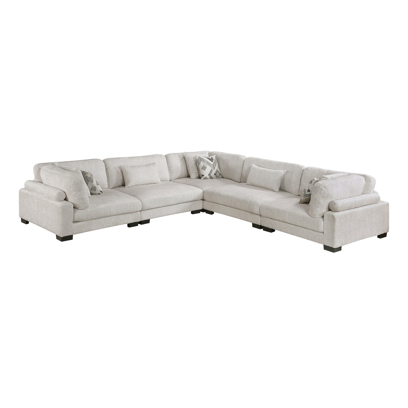 Abbeville 5-Piece Microfiber Modular Sectional Sofa