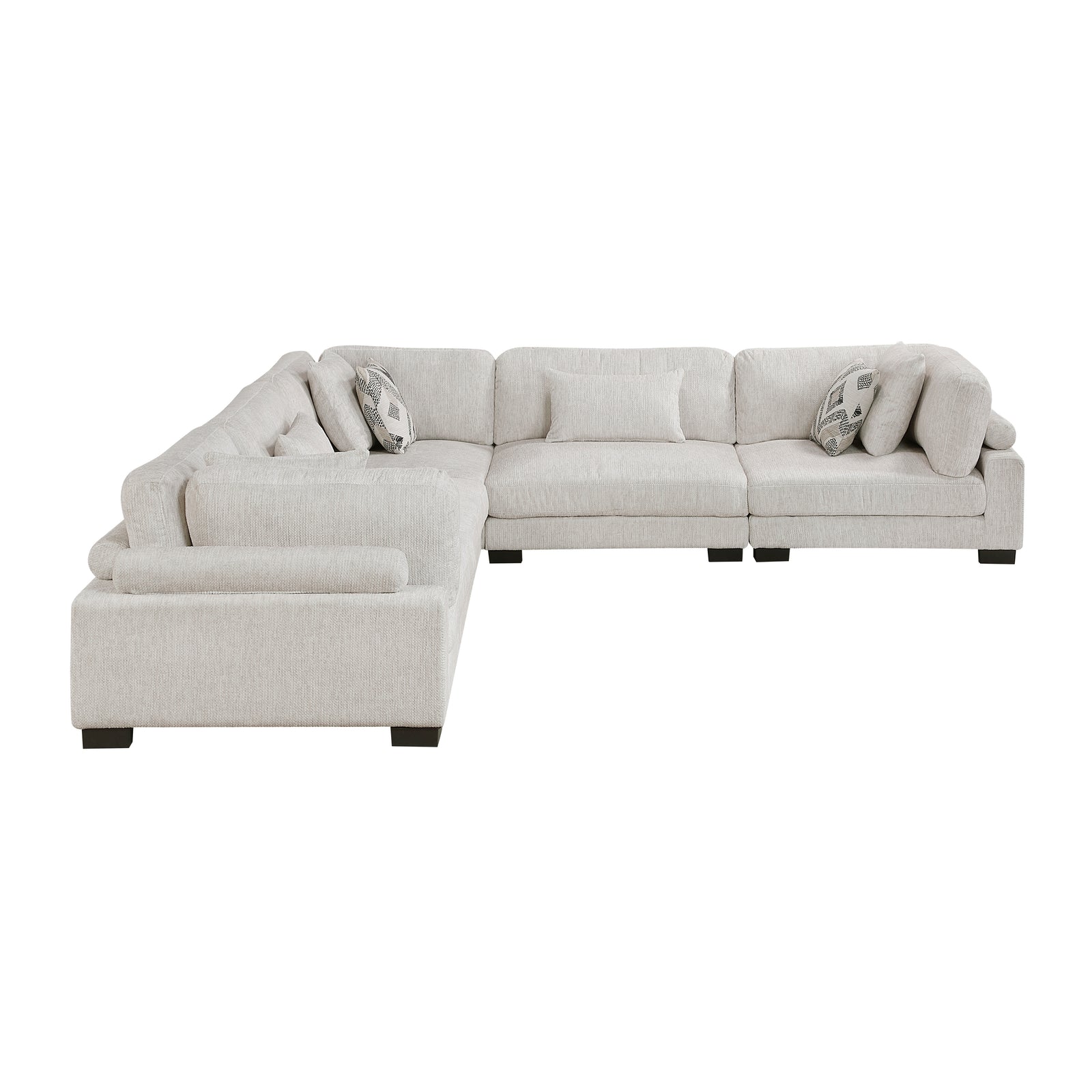 Abbeville 5-Piece Microfiber Modular Sectional Sofa