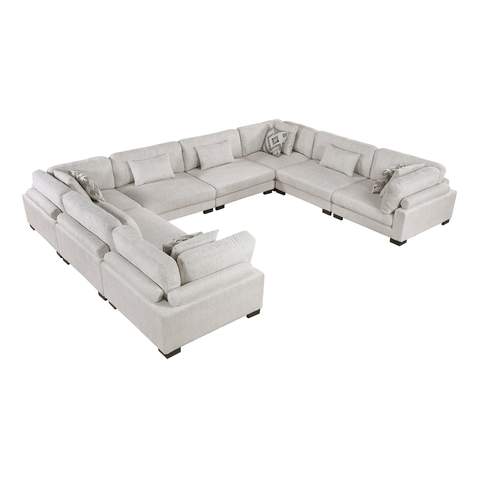 Abbeville 8-Piece Microfiber Modular Sectional Sofa