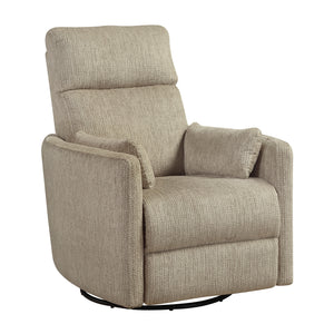 Abbeville Textured Microfiber Swivel Glider Reclining Chair